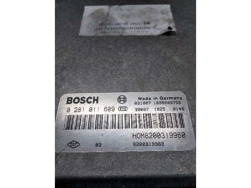 Recambio de centralita motor uce para volvo s40 berlina 1.9 diesel cat referencia OEM IAM 0281011609 HOM8200319960 8200319969