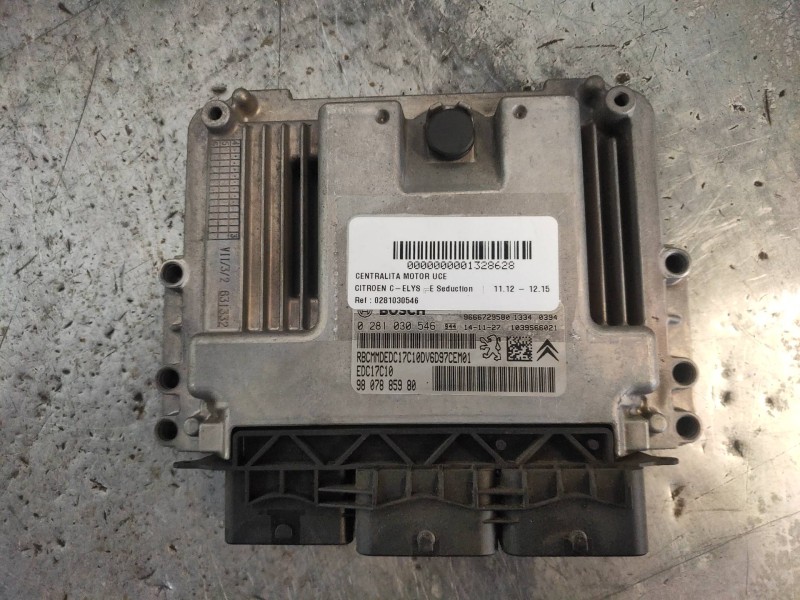 Recambio de centralita motor uce para citroen c-elysée seduction referencia OEM IAM 0281030546 9807885980 9666729580