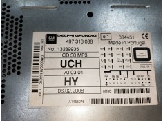 Recambio de sistema audio / radio cd para opel zafira b edition ´´111 jahre´´ referencia OEM IAM 497316088   2