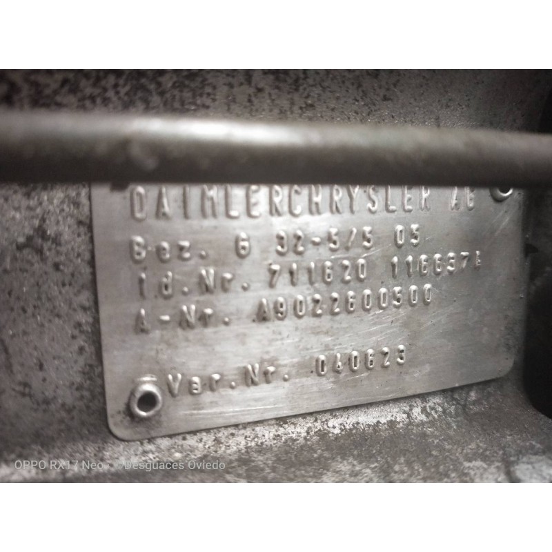 Recambio de caja cambios para mercedes sprinter 02.00  caja cerrada 413 cdi (904.662) referencia OEM IAM A9022600500 711620 1166