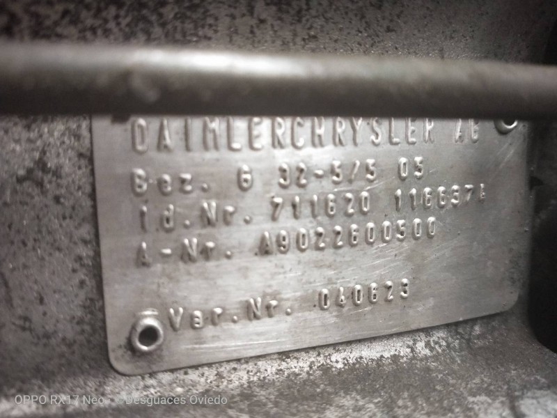 Recambio de caja cambios para mercedes sprinter 02.00  caja cerrada 413 cdi (904.662) referencia OEM IAM A9022600500 711620 1166