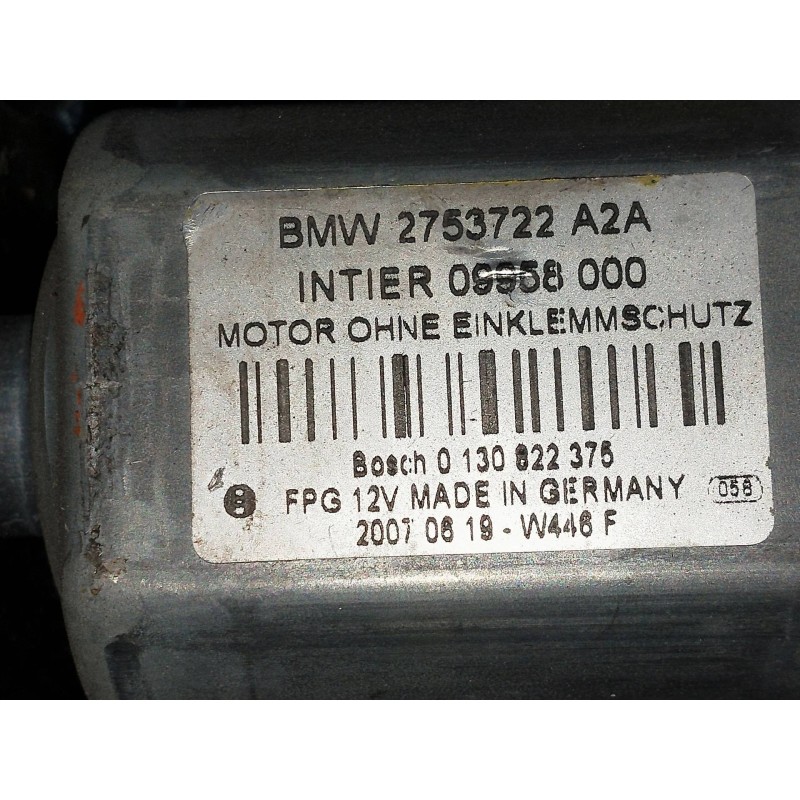 Recambio de elevalunas delantero derecho para bmw mini (r56) 1.4 16v cat referencia OEM IAM 2753722A2A  3P