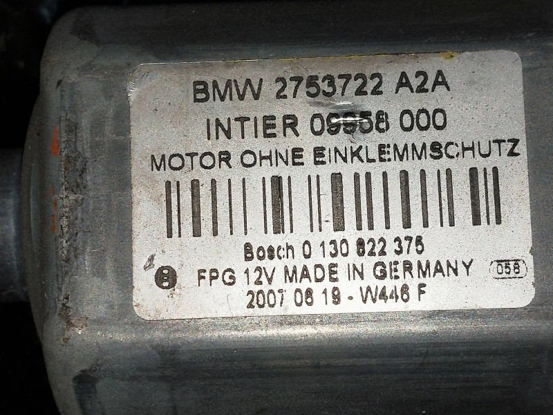 Recambio de elevalunas delantero derecho para bmw mini (r56) 1.4 16v cat referencia OEM IAM 2753722A2A  3P