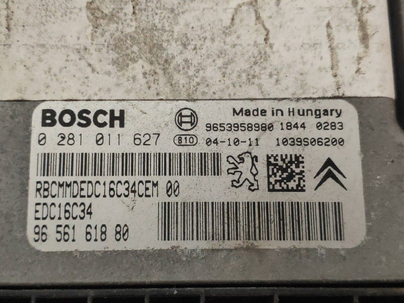 Recambio de centralita motor uce para peugeot 307 break / sw (s1) sw clim plus referencia OEM IAM 0281011627 9656161880 EDC16C34