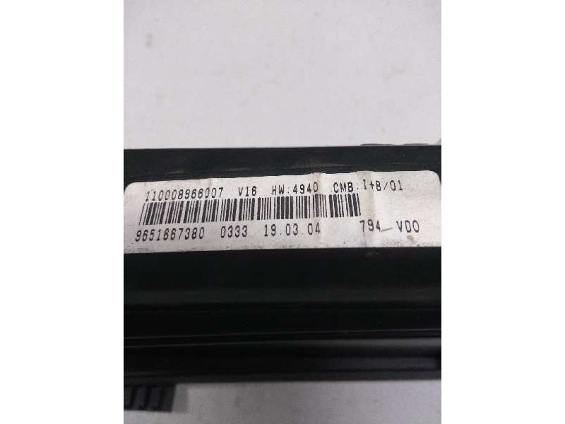Recambio de cuadro instrumentos para citroen xsara picasso 2.0 hdi satisfaction referencia OEM IAM 9651667380 110008966007  Recambio de cuadro instrumentos para citroen xsara picasso 2.0 hdi satisfaction referencia OEM IAM 9651667380 110008966007