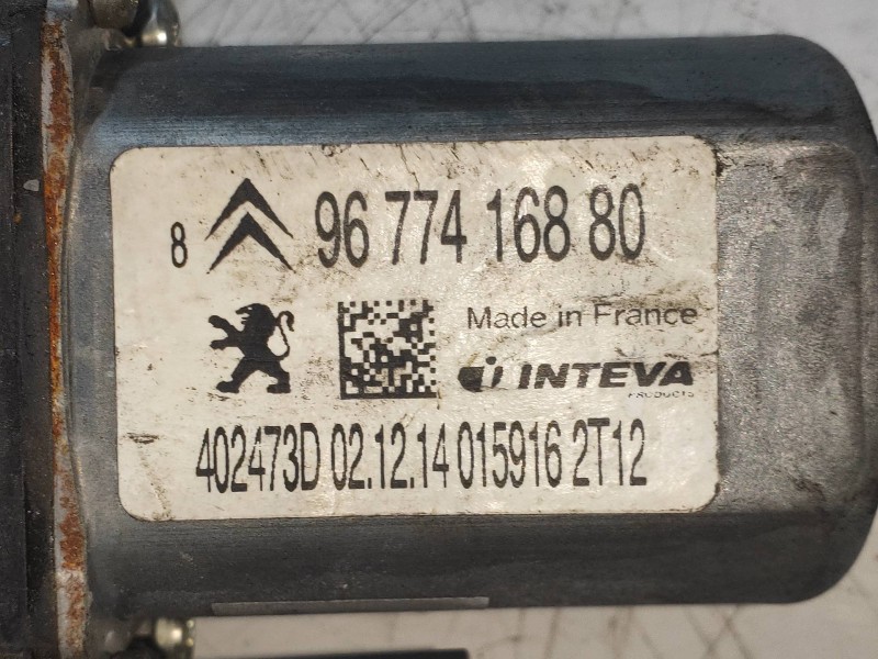 Recambio de elevalunas delantero derecho para citroen c-elysée seduction referencia OEM IAM 9674412380 9677416880 