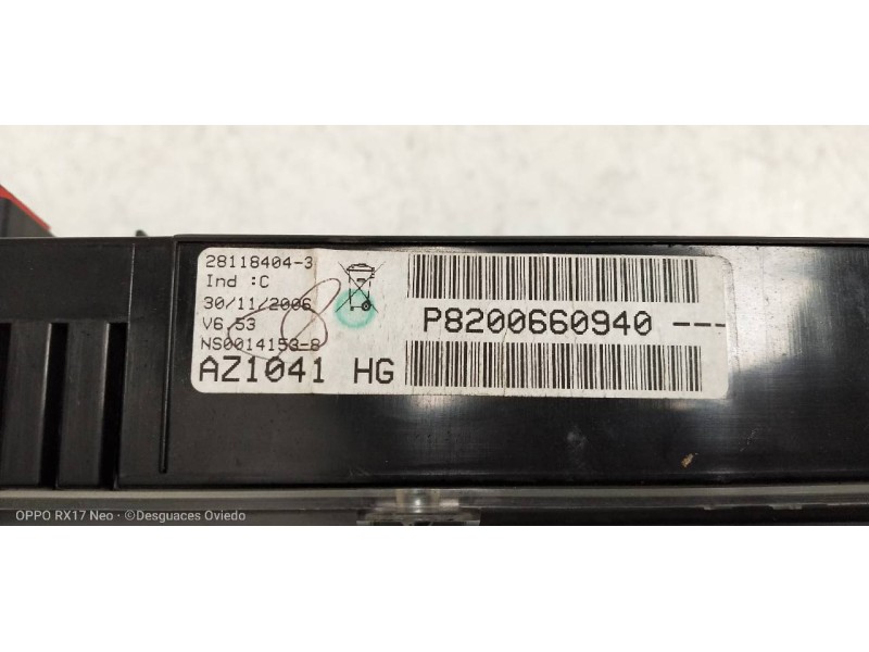 Recambio de cuadro instrumentos para renault espace iv (jk0) dynamique referencia OEM IAM P8200660940 281184043 