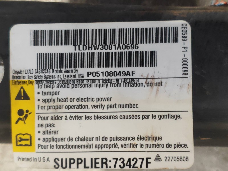 Recambio de airbag cortina delantero izquierdo para lancia thema gold referencia OEM IAM 05108049AF  