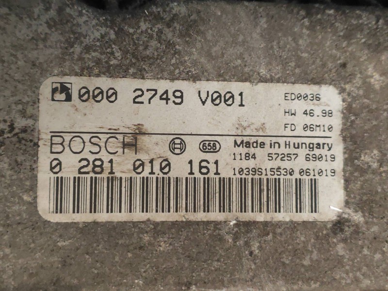 Recambio de centralita motor uce para smart coupe fortwo coupe cdi referencia OEM IAM 0281010161 0002749V001 