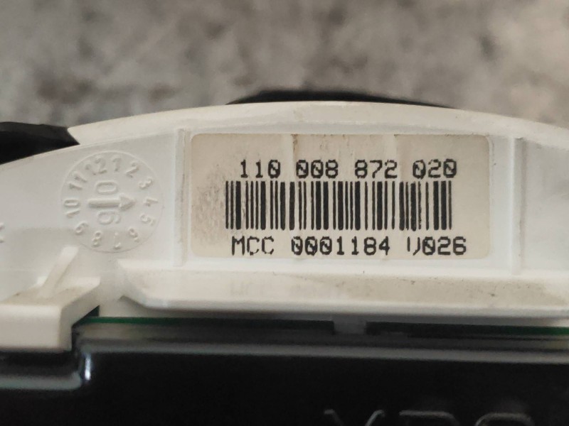 Recambio de cuadro instrumentos para smart coupe fortwo coupe cdi referencia OEM IAM 110008872020 0001184V026 