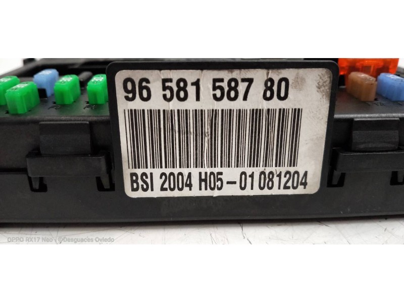 Recambio de caja reles / fusibles para citroen c5 berlina lx (e) referencia OEM IAM 9658158780 BSI2004H05 