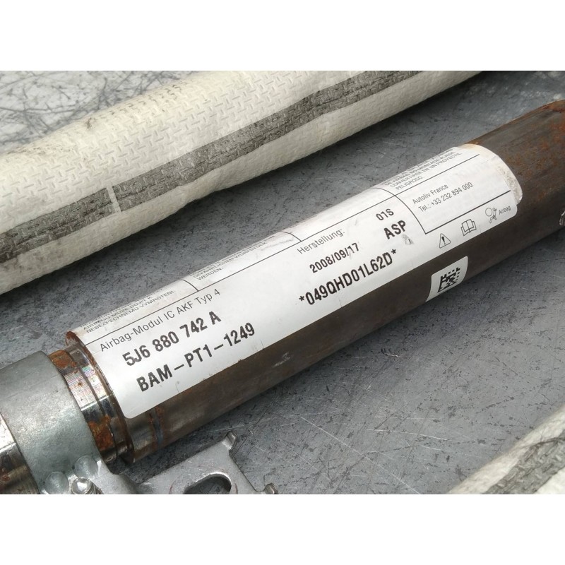 Recambio de airbag cortina delantero derecho para skoda fabia (5j2 ) style referencia OEM IAM 5J6880742A  
