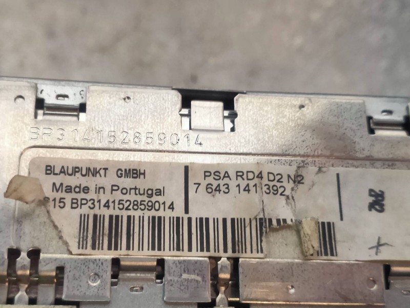 Recambio de sistema audio / radio cd para peugeot 407 st confort referencia OEM IAM 7643141392  