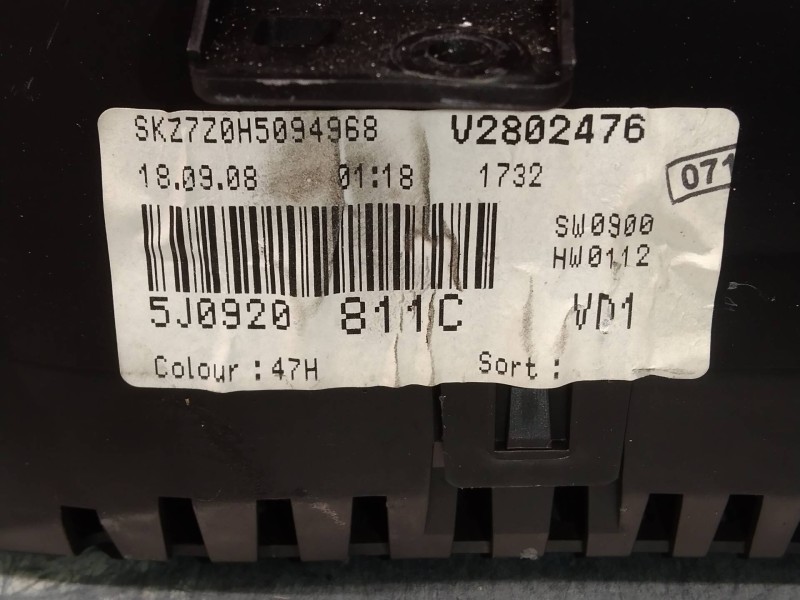 Recambio de cuadro instrumentos para skoda fabia (5j2 ) style referencia OEM IAM 5J0920811C A2C53319713 