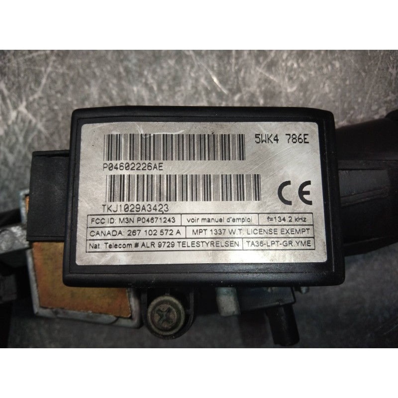 Recambio de conmutador de arranque para chrysler 300 m (lr) 3.5 v6 referencia OEM IAM P04602226AE 5WK4786E TKJ1029A3423