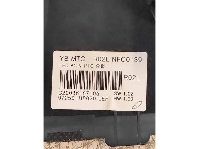 Recambio de mando calefaccion / aire acondicionado para kia stonic (ybcuv) concept referencia OEM IAM 8020NFH540 97250H8020 C200