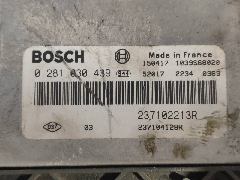 Recambio de centralita motor uce para renault clio iv business referencia OEM IAM 0281030439 237102213R 237104128R