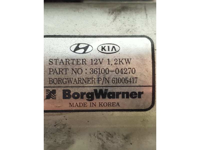 Recambio de motor arranque para kia stonic (ybcuv) concept referencia OEM IAM 3610004270  