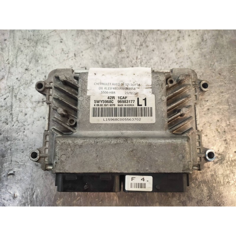 Recambio de centralita motor uce para chevrolet aveo 1.2 cat referencia OEM IAM 5WY5968C 96983177 1CAF 42R L1