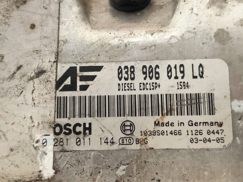 Recambio de centralita motor uce para seat alhambra (7v9) signo referencia OEM IAM 0281011144 038906019LQ EDC15P