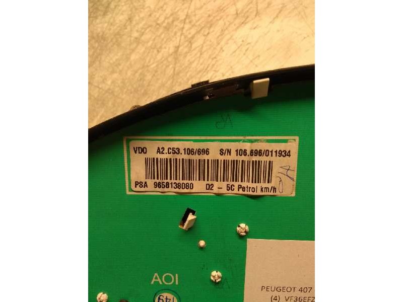 Recambio de cuadro instrumentos para peugeot 407 sw st confort pack referencia OEM IAM A2C53106696 9658138080 