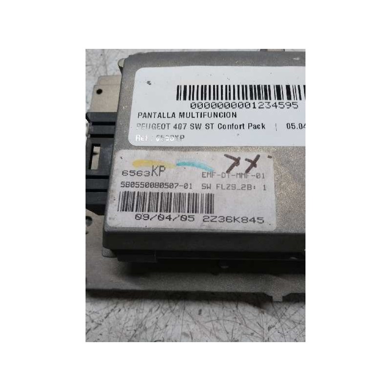 Recambio de pantalla multifuncion para peugeot 407 sw st confort pack referencia OEM IAM 6563KP 58055008050701 