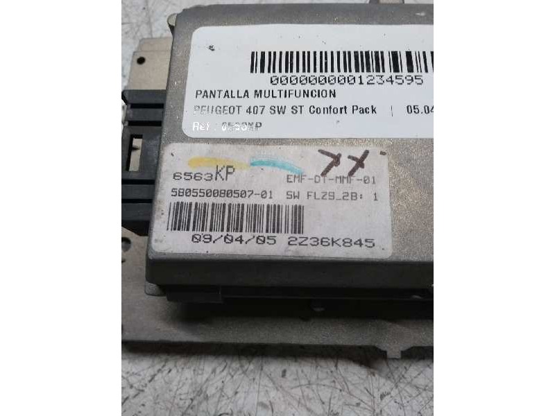 Recambio de pantalla multifuncion para peugeot 407 sw st confort pack referencia OEM IAM 6563KP 58055008050701 