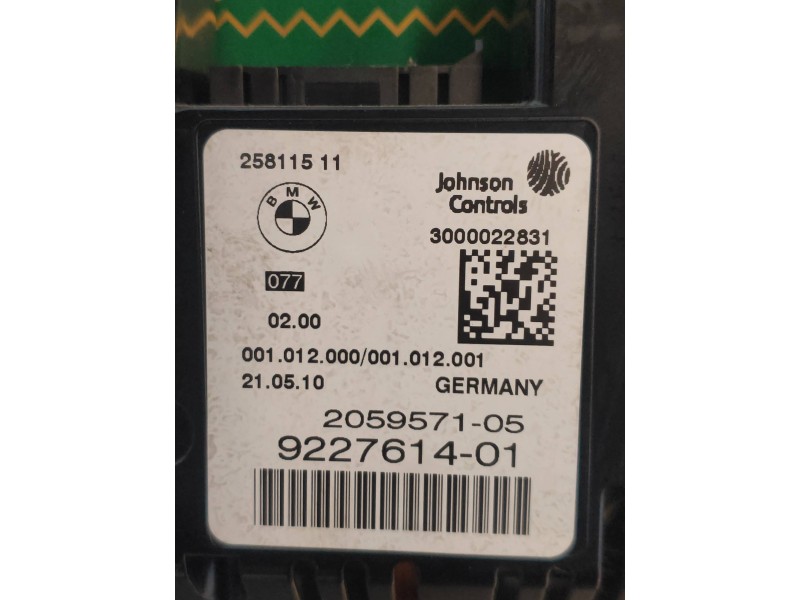 Recambio de cuadro instrumentos para bmw serie 5 lim. (f10) 525d referencia OEM IAM 922761401 205957105 25811511
