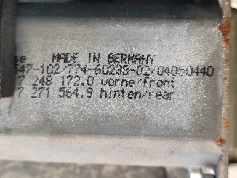 Recambio de elevalunas trasero derecho para bmw serie 5 lim. (f10) 525d referencia OEM IAM 72481720 72715649 51357182614