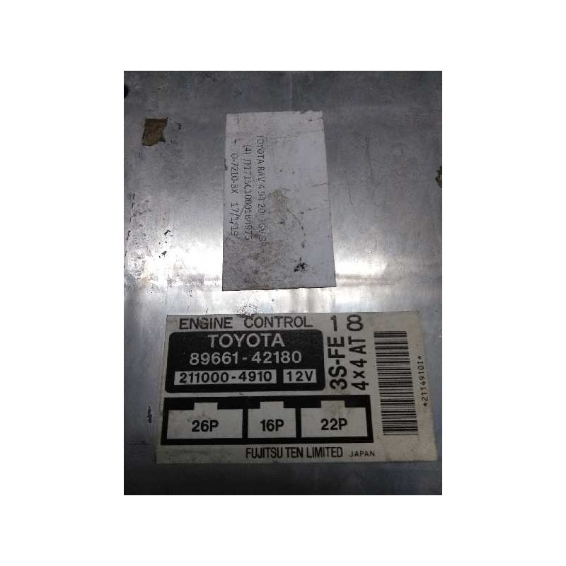 Recambio de centralita motor uce para toyota rav 4 funcruiser (a1) básico referencia OEM IAM 8966142180 2110004910 3SFE 18 26P 1