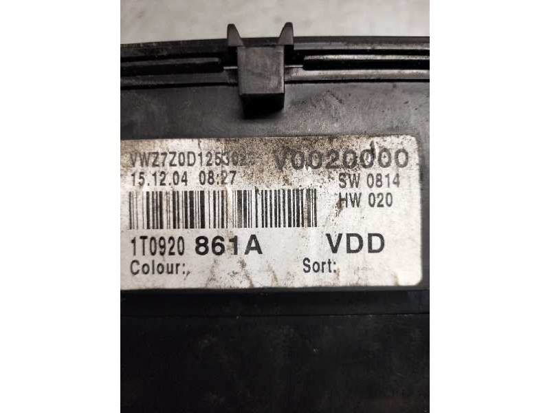Recambio de cuadro instrumentos para volkswagen touran (1t1) 1.9 tdi referencia OEM IAM 1T0920861A 110080217019 