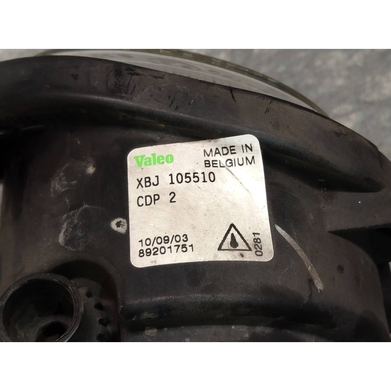 Recambio de faro antiniebla izquierdo para mg rover serie 75 (rj) 1.8 cat referencia OEM IAM XBJ105510 89201751 