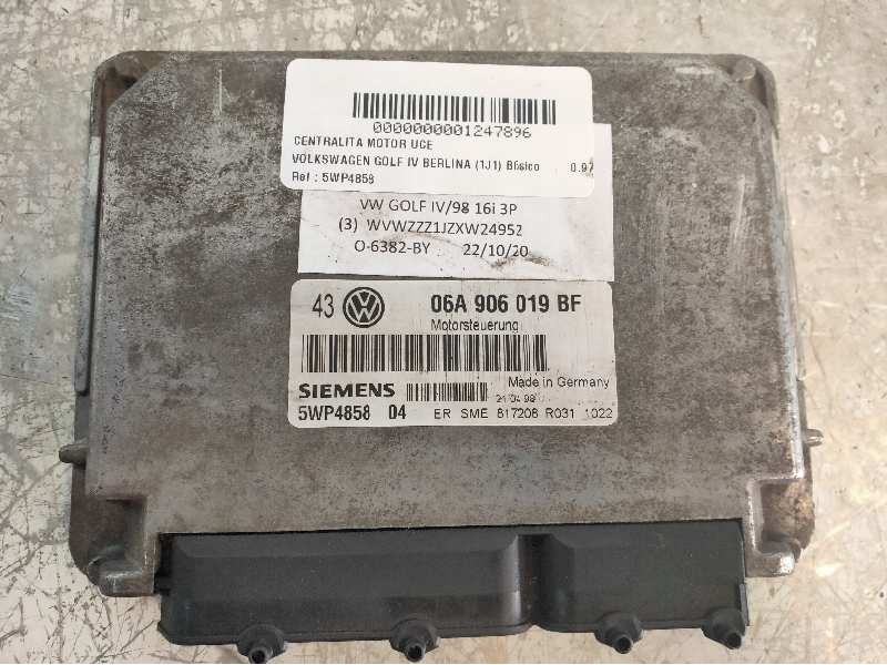 Recambio de centralita motor uce para volkswagen golf iv berlina (1j1) básico referencia OEM IAM 5WP4858 06A906019BF 