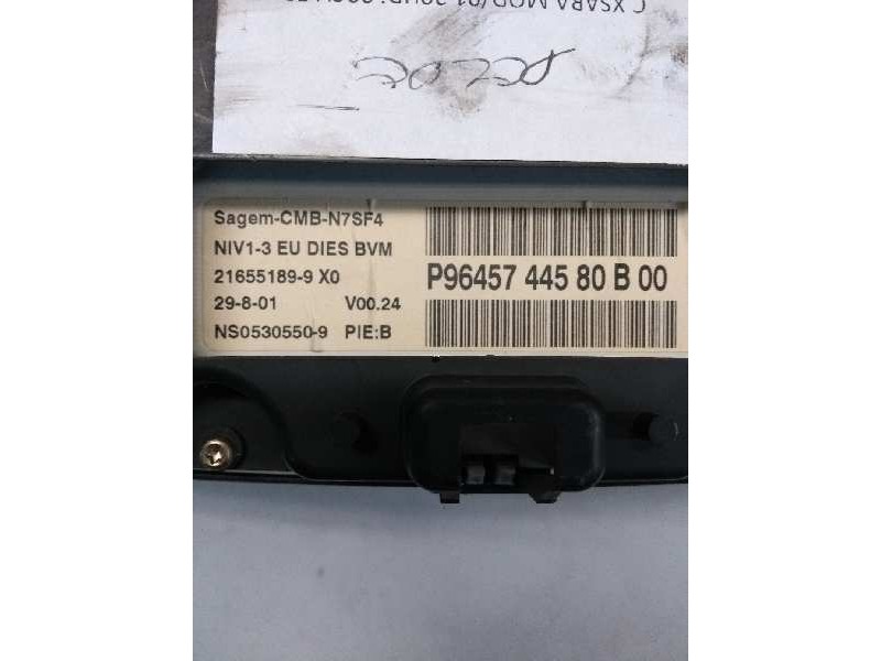 Recambio de cuadro instrumentos para citroen xsara berlina 2.0 hdi exclusive (66kw) referencia OEM IAM P9645744580 B00 216551899