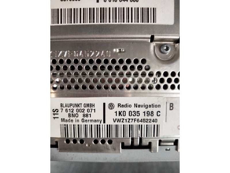 Recambio de sistema navegacion gps para volkswagen passat berlina (3c2) highline referencia OEM IAM 7612002071 1K0035198C VWZ1ZF