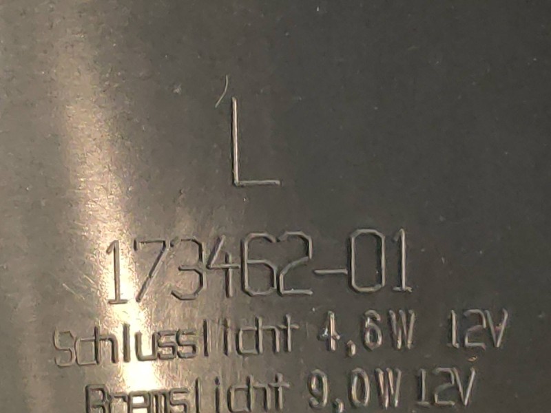 Recambio de piloto trasero izquierdo para bmw serie 5 lim. (f10) 525d referencia OEM IAM 17346201  63217306161