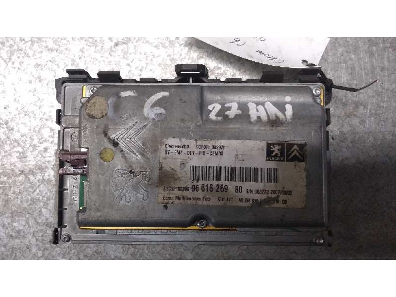 Recambio de pantalla multifuncion para citroen c6 referencia OEM IAM 9661626980 A2C53182896 