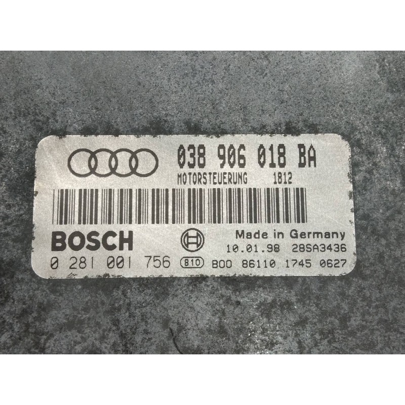 Recambio de centralita motor uce para audi a3 (8l) 1.9 tdi attraction referencia OEM IAM 0281001756 038906018BA 