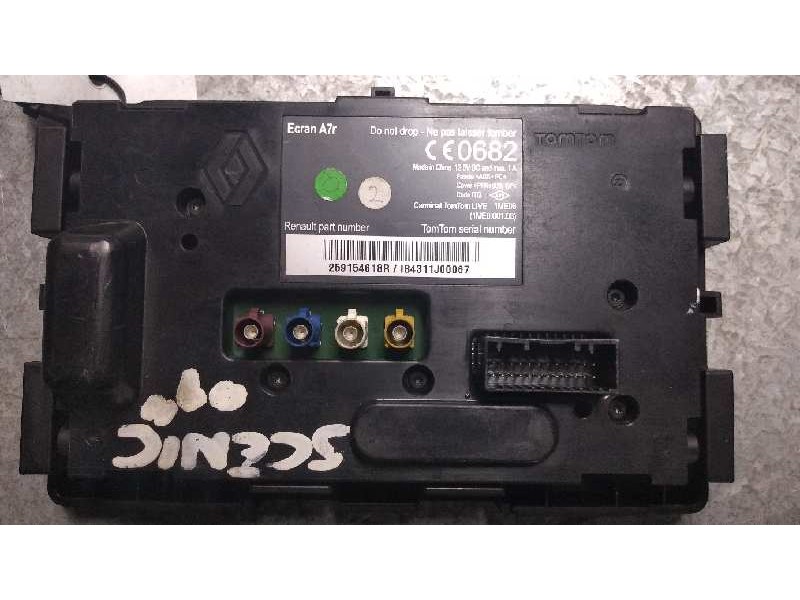 Recambio de pantalla multifuncion para renault scenic iii referencia OEM IAM 259154618R  