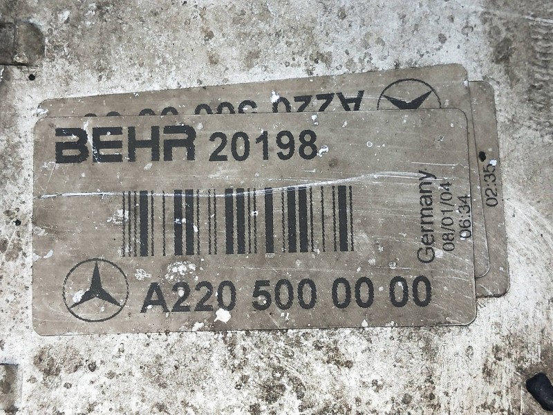 Recambio de intercooler para mercedes clase s (w220) berlina 3.2 cdi cat referencia OEM IAM 2205000000 20198 