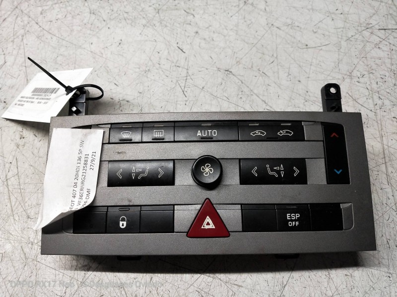 Recambio de mando calefaccion / aire acondicionado para peugeot 407 sw st sport referencia OEM IAM 96573322  