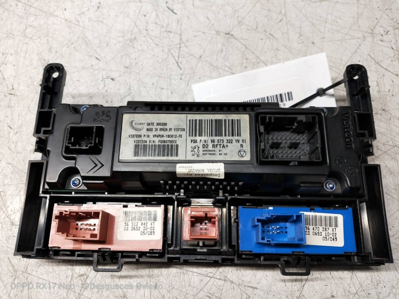 Recambio de mando calefaccion / aire acondicionado para peugeot 407 sw st sport referencia OEM IAM 96573322  