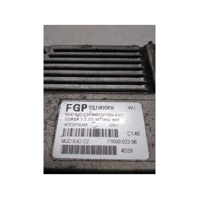 Recambio de centralita motor uce para opel corsa c cosmo referencia OEM IAM FGP55190069 MJD6J0C2 7160002306 WJ
