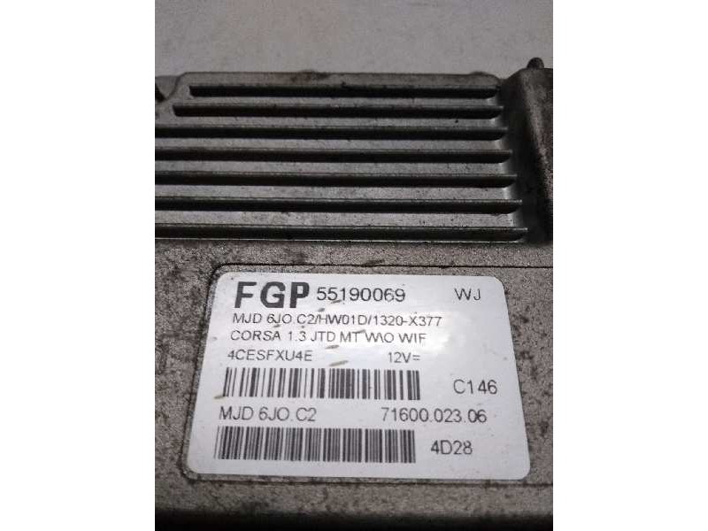 Recambio de centralita motor uce para opel corsa c cosmo referencia OEM IAM FGP55190069 MJD6J0C2 7160002306 WJ
