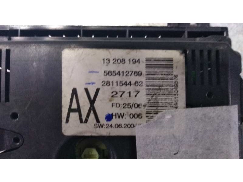 Recambio de pantalla multifuncion para opel zafira b 1.9 cdti referencia OEM IAM 13208194 565412769 281154462 AX