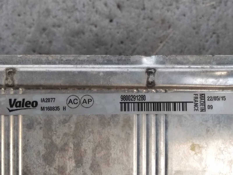 Recambio de intercooler para peugeot 3008 1.6 hdi fap cat (9hz / dv6ted4) referencia OEM IAM 9800291280 M160835H 