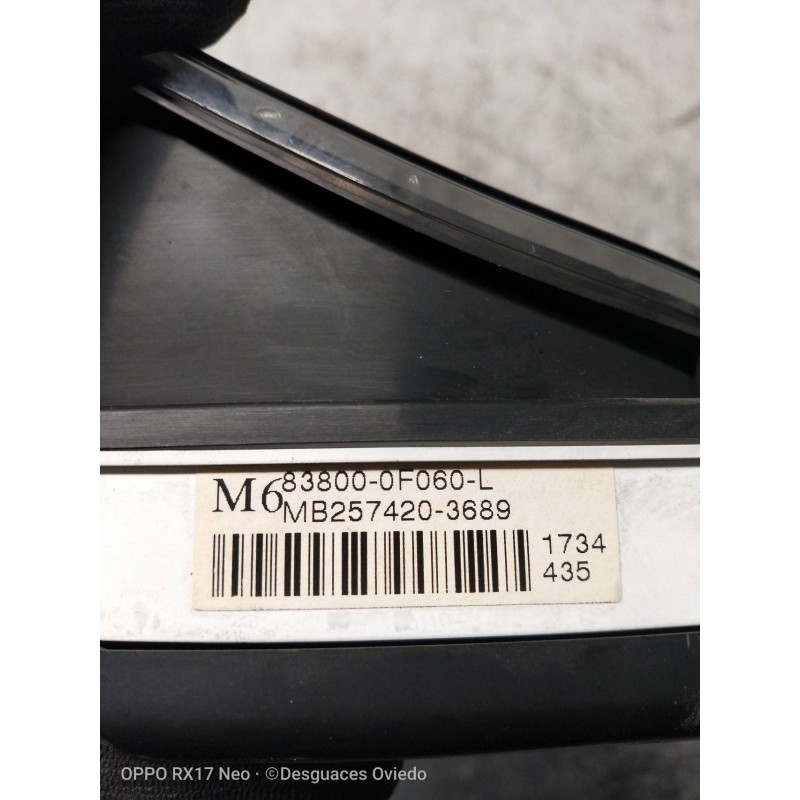 Recambio de cuadro instrumentos para toyota corolla verso (r1) 2.0 d-4d sol referencia OEM IAM 838000F060L MB2574203689 