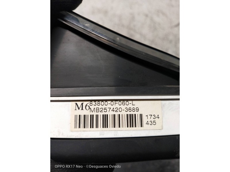 Recambio de cuadro instrumentos para toyota corolla verso (r1) 2.0 d-4d sol referencia OEM IAM 838000F060L MB2574203689 