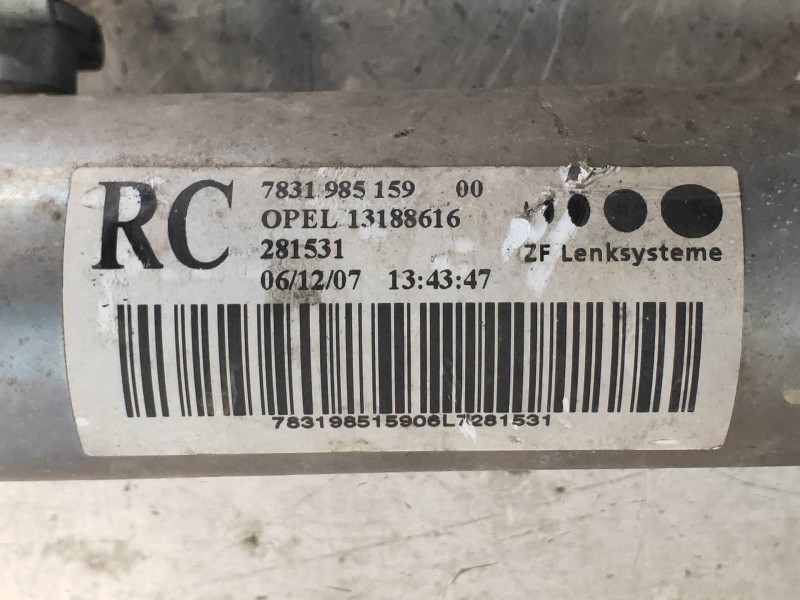 Recambio de cremallera direccion para opel astra twin top cosmo referencia OEM IAM 7831501259 7831985159 13188616 281531