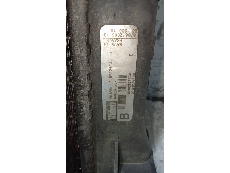 Recambio de radiador agua para renault modus pack dynamique referencia OEM IAM 8200138738 872244J 